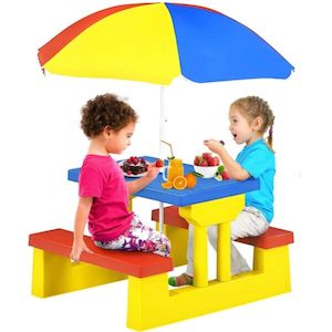 Products: Kids Picnic Table with Umbrella - & Save NZ Wide Delivery