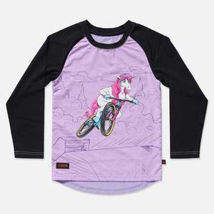 Shred Till Bed: UPSHIFT UNICORN WINDPROOF KIDS MTB JERSEY