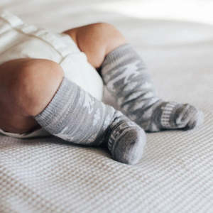 Lamington Socks: Lamington New Born Baby Merino Wool Snow Globe Christmas Socks