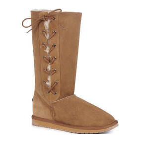 Emu Kids: EMU Platinum Hi Lace Chestnut Tan Sheepskin Boot