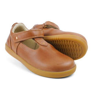 Mary Janes: Bobux KIds Plus KP Louise Caramel Tan T-Bar 833814