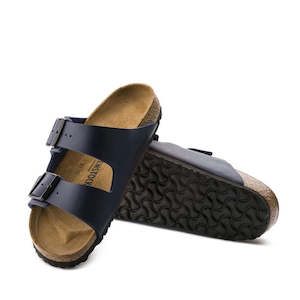 Mens: Birkenstock Arizona Birko Flor Navy Blue Regular Width