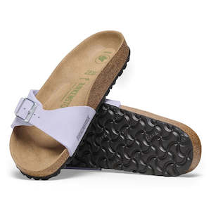 Womens: Birkenstock Madrid Womens Synthetic Vegan Slide Purple Fog Regular Width