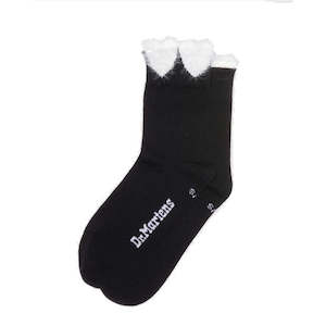 Socks: Dr Martens Heart Detail Cotton Blend Socks Black White