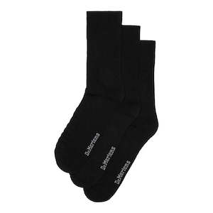Socks: Dr Martens Socks Double Doc Sock Unisex Black 3 Pair Pack
