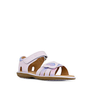 Clarks: Clarks - Girls Pippa Lilac Leather Sandals D Narrow Width