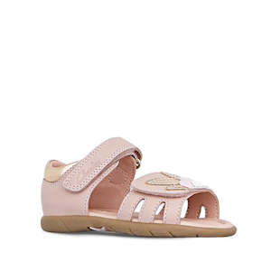 Clarks: Clarks - Saskia Toddlers Pink Leather Sandal D Narrow Width