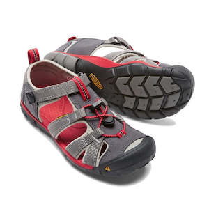 Keen: Keen Big Kids us 11 -6 - Seacamp 11 CNX - Drizzle Magnet/Racing Red