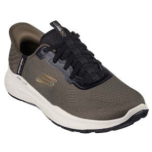 Skechers: Skechers Mens Slip Ins Relaxed Fit Equalizer Standpoint 5.0 Olive Black
