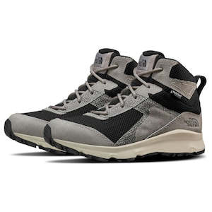 The North Face: The North Face Youths us 1-6 HedgeHog Hiker II Mid Boot Waterproof Silt Grey/Black