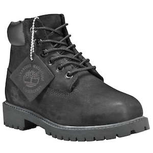 Timberland: Timberland Kids Black Icon Youth Boots 6 inch Premium Waterproof Boots US youth 13-3