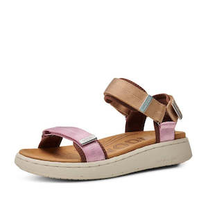 Woden: Woden Line Women's 3 Strap Sandal Multi Rose