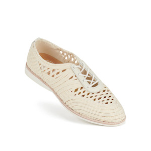 Womens: Rollie Womens Derby Open Weave Oat Off White Trainer