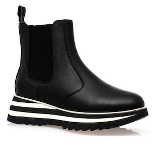 Alfie Evie: Alfie & Evie Hiccup Black Leather Ankle Boot Womens