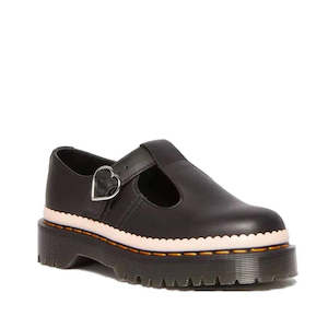 Flats: Dr Martens Bex Polley T-Bar Shoe Luxe Nappa Black