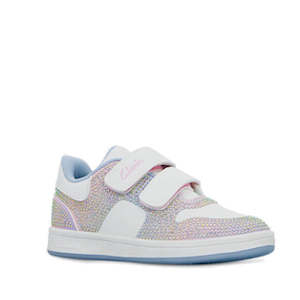 Clarks: Clarks Danika Jnr White Rainbow Todddler Girls Sneaker