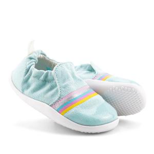 Bobux Xplorers: Bobux Xplorer Scamp Crawler Aqua Silver Rainbow 501709 Canvas