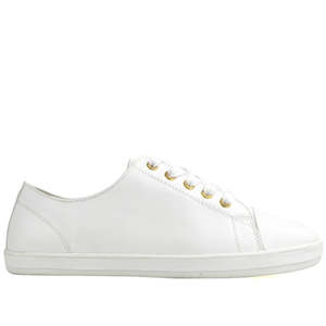 Alfie Evie: Alfie & Evie Greenie Leather Casual Kicks White CLEARANCE