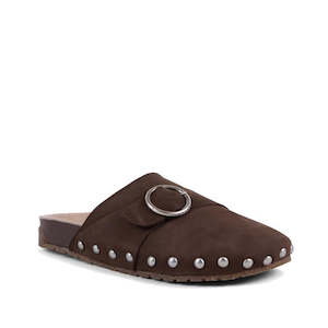 Emu - Amber Scuff Slide in Espresso Brown - Leather Suede