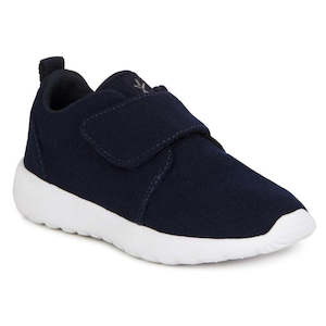 Emu Kids: EMU - Kids Moreton Velcro Trainer Midnight Navy Wool Fabric