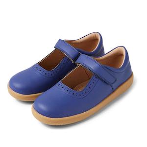 Mary Janes: Bobux Kid+ Lola Girls Mary Jane Leather Future Dusk Blue/Purple 850802