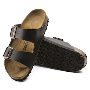 Womens Unisex Mens: Birkenstock Arizona Smooth Leather Dark Brown Regular Width