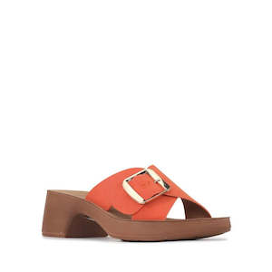 Sandals Jandals: Los Cabos Alegro Tangerine Wedge Platform Sandal