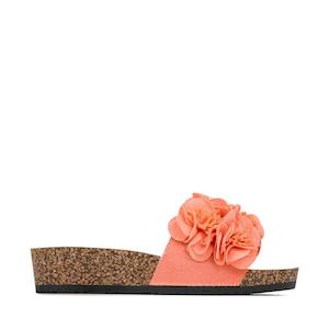 Womens: Los Cabos Corsage Tango Peach Flower Women's Slides