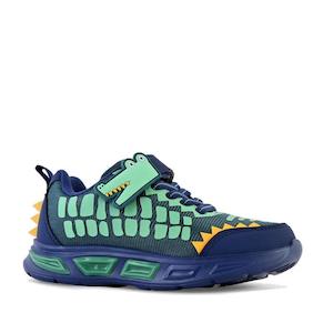 Sneakers Shoes Girls Boys: Clarks Toddlers Light Up Alfie Crocodile Navy Green Sneaker