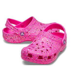 Crocs Kids - Youths Classic Clog K Paint Splatter Print Bright Pink Multi