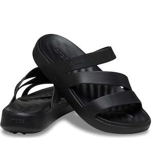 Crocs - Womens Getaway Strappy Slide Sandal Black