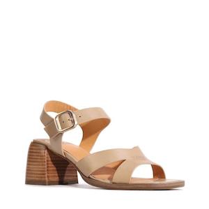 Eos: EOS Isoken Desert Women's Leather Heeled Sandal