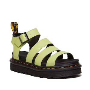 Dr Martens Sandals: Dr Martens Blaire Lime Green Athena 3 Strap Sandal