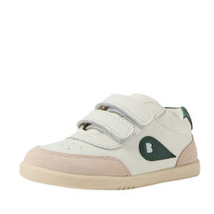 Bobux Toddlers IWalk IW Champ II Sneaker Chalk White Rainforest Green