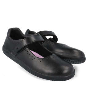 Mary Janes: Bobux Kid+ Bestie Mary Jane Black School Leather Shoe