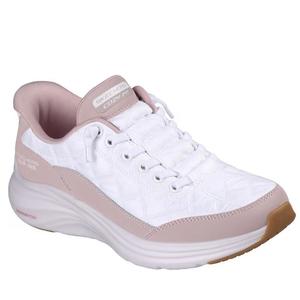 Casuals Sports: Skechers Womens Slip In Contour Foam Cozy Fit White Lavender Puffer Sneakers