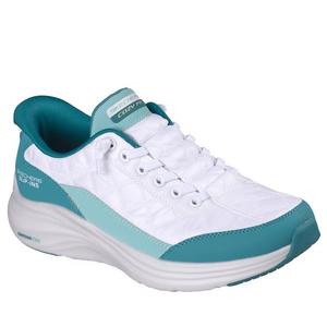 Skechers Womens Slip In Contour Foam Cozy Fit White Turquoise
