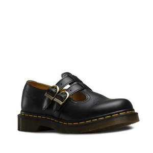 School: Dr Martens 8065 2 Strap Mary Jane Shoe Black Smooth
