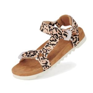 Sandals Jandals: Rollie Womens Sandal Tooth Wedge Neutral Leopard