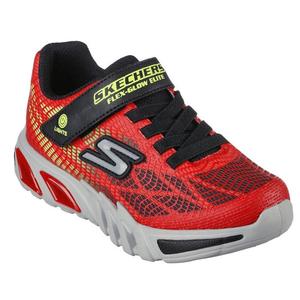 Skechers Boys Light Ups S Lights Flex Glow Elite Vorlo Red Black