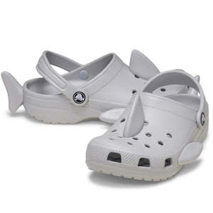 Sandals Beach Girls Boys: Crocs Kids I Am Shark Clog Youths Grey