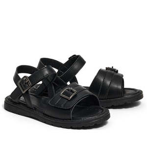 Sandals Beach Girls Boys: Pretty Brave Phoebe Girls Black Leather School Sandal