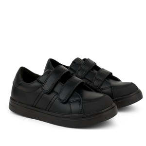 Pretty Brave Atlas Trainer Black Leather School Shoe
