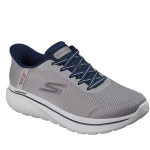 Skechers Mens Slip In Go Walk Arch Fit Lace Up N-Joy Lenny Grey Navy