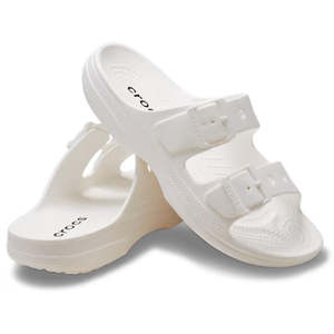 Sandals Jandals: Crocs Womens Classic Saturday Sandal Slide White