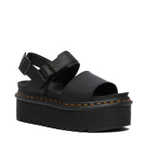 Dr Martens Voss Quad Single Strap Platform Sandal Black CLEARANCE