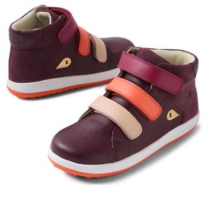 Boots Girls And Boys: Bobux KP Kids Plus Juniors Gamepoint Leather Boot Fig Purple