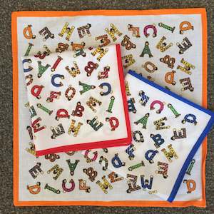 Miscellaneous Items: Bright ABC Child's hankies