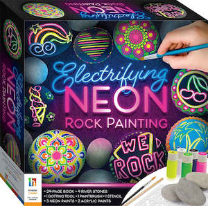 Electrifying Neon Rock Painting