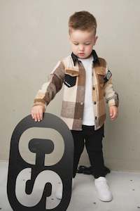 Clothing Nb To 10 Years: Cracked Soda Albie Shirt Jacket Biscuit
